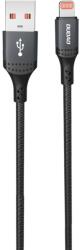 Dudao L3SL USB-A - Lightning adatkábel, 3A, 30W, nejlon, 1, 2m, fekete