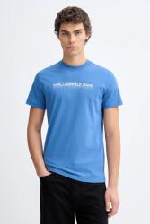 Karl Lagerfeld Jeans pamut póló - kék L - answear - 17 990 Ft