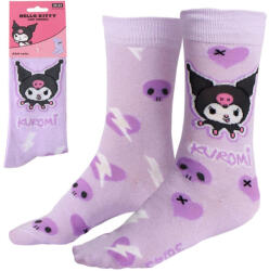 Korrekt Web Hello Kitty Kuromi Purple Felnőtt Hosszú Szárú Zokni 36/43