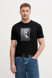 BOSS Orange pamut póló - fekete L - answear - 31 990 Ft