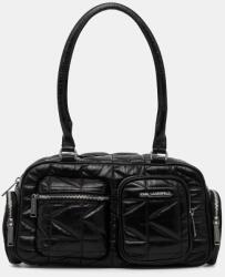 Karl Lagerfeld bőr táska K/KUILT - fekete Univerzális méret