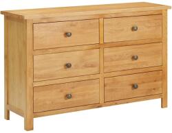 vidaXL tömör tölgyfa komód 105 x 33, 5 x 73 cm (289196)