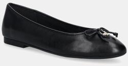 Tommy Hilfiger bőr balerina cipő HILFIGER SMOOTH LTHR BALLET - fekete Női 40