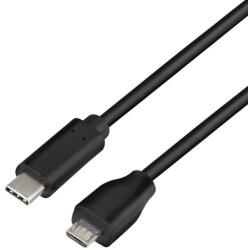 LogiLink USB-C -> USB-B 2.0 micro M/M adatkábel 1m fekete (CU0197) (CU0197)
