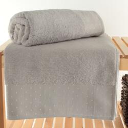 Şaheser Set 2 prosoape baie 70x140cm cu bulinute, bumbac 100%, Pitircik Gri Deschis Prosop