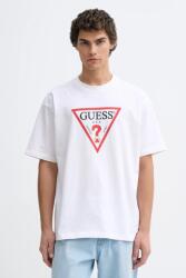 Guess Jeans pamut póló - fehér L - answear - 17 990 Ft