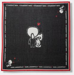 Karl Lagerfeld sál selyemkeverékből IKON VALENTINE - fekete Univerzális méret