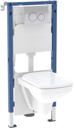 Geberit Duofix Wc Szett Delta 20 Króm "k" /szerelőkeret+nyomólap+zajcsökkentő+fali Rögzítő+wc Csésze+ülőke/ "új (ge-118.402.21.3)