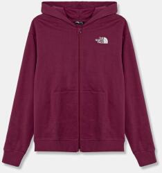 The North Face gyerek melegítőfelső pamutból FZ OVERSIZE LIGHT HOODIE - lila 116-119