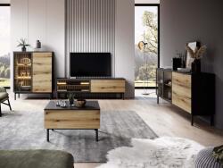  LANGO nappali garnitúra - fekete/evoke tölgy (10000016539)