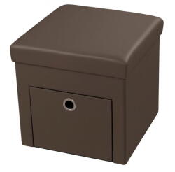 RPX-TAB Fiókos összecsukható Zsámoly - 38x38x38cm / Barna (46553r)