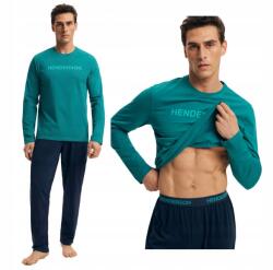 Henderson Férfi Pizsama, 100% pamut, hosszú nadrággal, Size M (43490-77X)