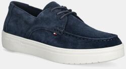 Tommy Hilfiger bőr mokaszin SUEDE STITCH TOE HYBRID - sötétkék Férfi 43