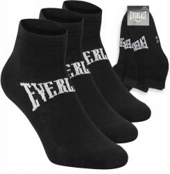 Everlast Férfi Női Zokni, 3/4, Size 43-46, fekete, edzőtermi sport (SKQ01-01)