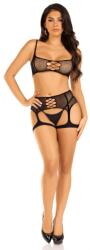 Melltartó és harisnyatartó Top and garter harness o/s - black