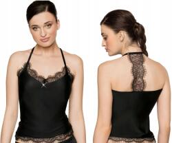 Róża Sija csipkés hálóing, látványos hátrésszel, Size S, fekete