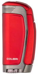 Colibri Enterprise E3 - 3 sugaras oldalsó szúrólángos szivaröngyújtó - piros, gunmetal (C-LI235T5)