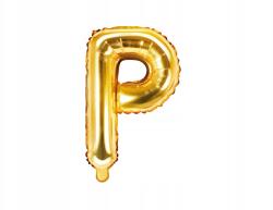 Party Deco Fólia lufi "P" betű, 35cm, arany