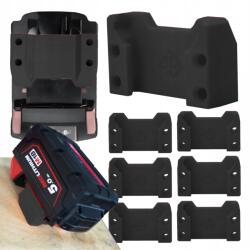 P4U Akkumulátor Tartó Milwaukee M18 Akkumulátorhoz, Fekete, 6 Darabos Szett (MIL100004-B-SET)