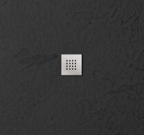 Zenon , Smart SL Negro 90x90 cm fekete műmárvány zuhanytálca szifonnal és inox lefolyófedővel 8445583171136