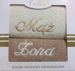 Extrapościel Törölköző szett, 2db, 50×100cm, 100% pamut, bézs+krém (970338)