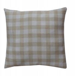 PolDesign Lenvászon párnahuzat, bézs, 40×40cm, len-pamut (krata 3x3cm 40x40)