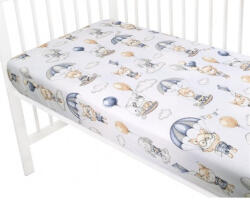  Baby Shop pamut, gumis lepedő 70*140 cm - Kék lufis állatok