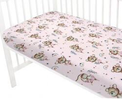  Baby Shop pamut, gumis lepedő 80*160 cm - Kis balerina rózsaszín