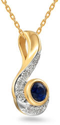 Heratis Forever Arany briliáns medál zafírral 0, 040 ct IZBR069ZP