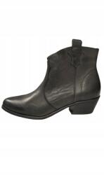 Exquisite 1487 bőr bakancs, rustik, fekete, sarok (1487)