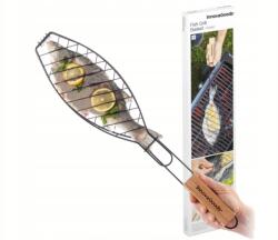 InnovaGoods Grillrács, fa, vas, halakhoz, 56×12.5×2.5cm (V0103472)