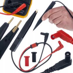 Rosfix Multiméter Mérőkábelek, 1000V/20A, Smd mérés, csipesz, banán dugó (U5Q0-IAPT)