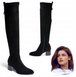 Evento Női Velúr Csizma, Fekete, Size 36, Magassarkú (Evento 20KZ35-3330)