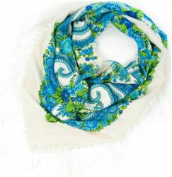 Szaleo Etno Life hegyi kendő népies, rojtokkal, elegáns, fehér (sz15186-1)