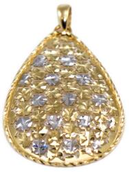 Ékszershop Bicolor arany áttört csepp medál (1328383)