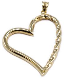 Ékszershop Csavart szív arany medál (1332370)