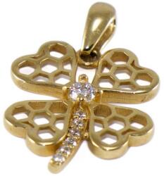 Ékszershop Köves lóhere arany medál (1325550)