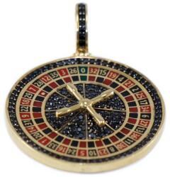 Ékszershop Zománcos- köves rulett arany medál (1332424)