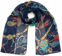 Szaleo Elegáns Functional sál finom, mintás, stílusos etno sötétkék