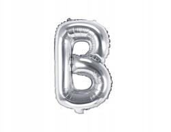 Party Deco Fólia lufi "B" betű, 35cm, ezüst
