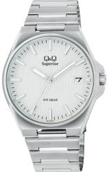 Q&Q férfi karóra, quartz, ezüst színű nemesacél tok, ezüst színű nemesacél csat, ezüst számlap, (Superior), S21A-001VY (4711-0)