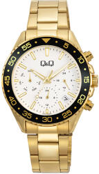 Q&Q női karóra, arany színű fémtok, arany színű fémcsat, fehér színű számlap, A50A-002PY (4705-8)