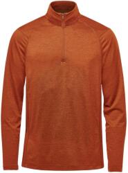 STORMTECH Férfi Milano negyedcipzáras pulóver barna