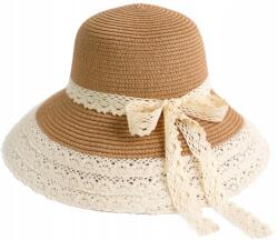 Szaleo Divia női sapka romantikus cottage boho csipkével Sötét bézs