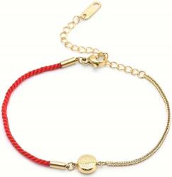 Arany Karkötő Piros Zsinórral Elegáns