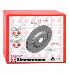 Zimmermann Szellőző Féktárcsa, jobb hátsó, BMW 5 6-hoz