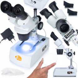 Rosfix Binokuláris mikroszkóp, alsó megvilágítás, 10/20x nagyítás, mobil, elektronikai szakembereknek (7587-12686)