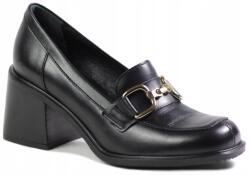 Ryłko Fekete Bőr Papucs, 6XR31__ _313F (6XR31__ _313F)