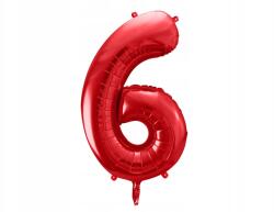 Party Deco Fólia lufi, piros, Size 6, 86cm