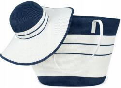 Szaleo Tengerész feleség nyári szett strand sapka és kézitáska sötétkék